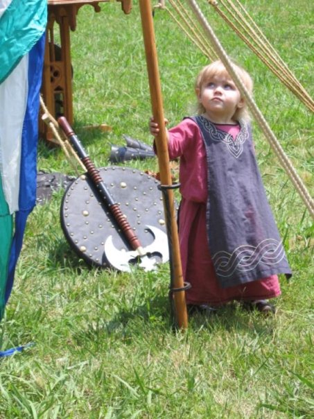 Melissa, My little Viking.  My Daughter at 2 years old.