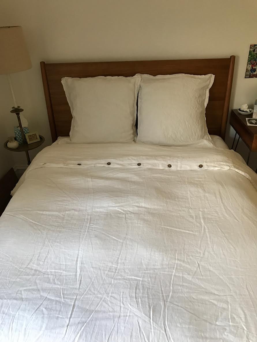 Karen, This is optic white 4C22 duvet and pillow shams!