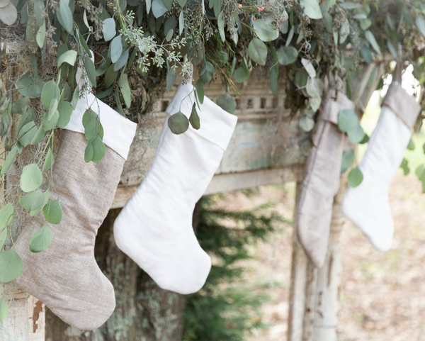 Cassi, Linen Christmas stockings! So beautiful and fun to make.