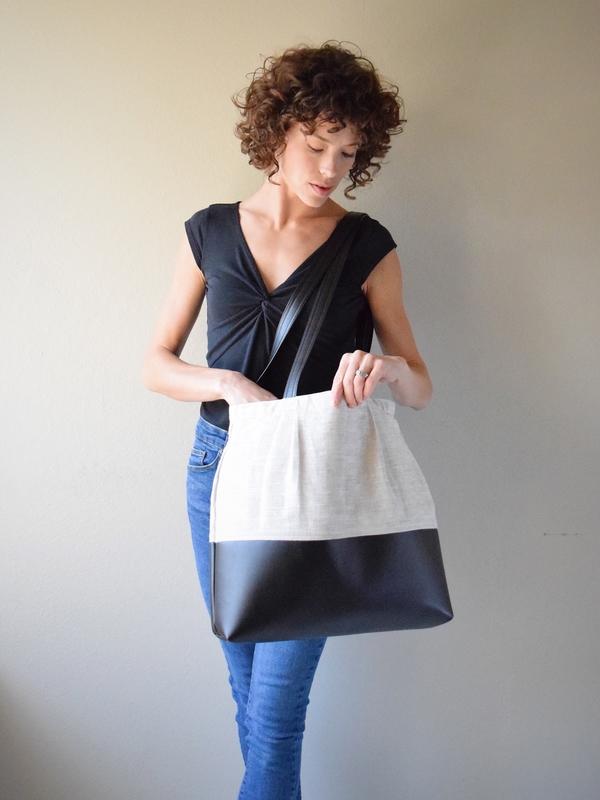 Randee, (Apparel Entry) The Pleat-top Tote was designed specifically to keep my shop zero waste-the lining,...