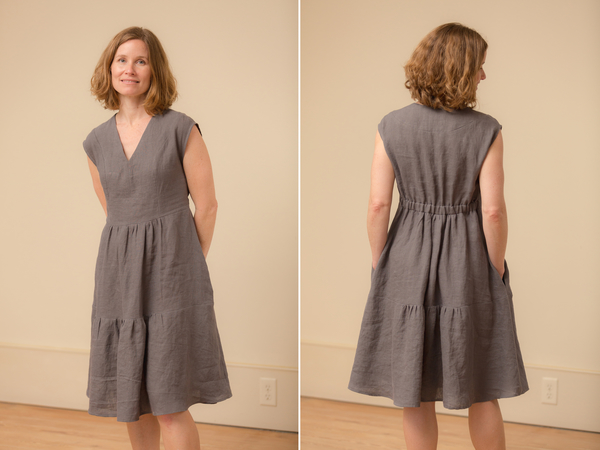 Paula, I wanted to create an easy to wear dress that had a little personality. The result was this Vneck, p...