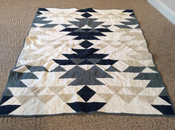 Gail, Quilt made from midweight linen for my grandson.
