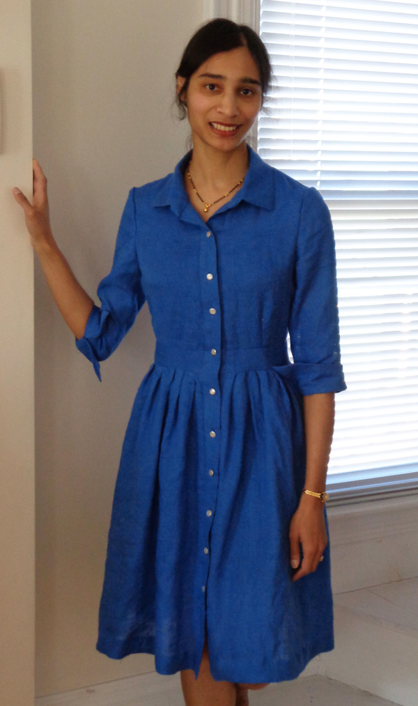 Ashwini, (Apparel) Shirt-dress made with IL030 in Ultramarine and McCalls pattern 6696 (View A skirt + View...