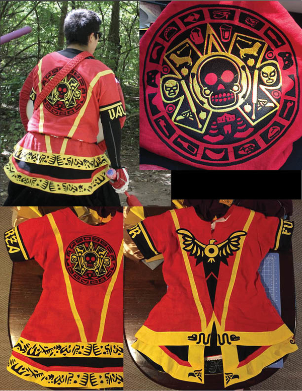 Emily, Linen tunic for fighting. 90% applique and 10% embroidery