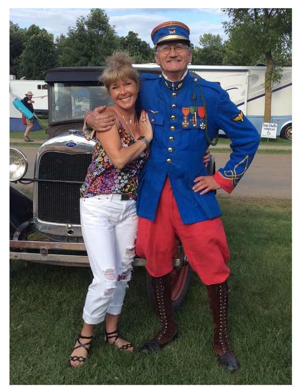 John, Posing in front of my air show transportation at Oshkosh.