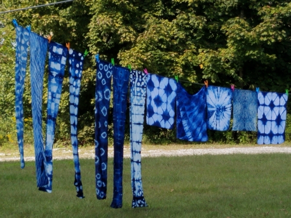 LeAnn , Shibori on the line.