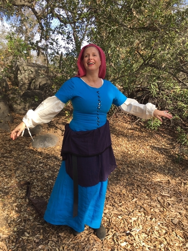Jacquie, This is my first re-enactment garment. A15th-century style kirtle made from IL019 PACIFIC BLUE Softe...