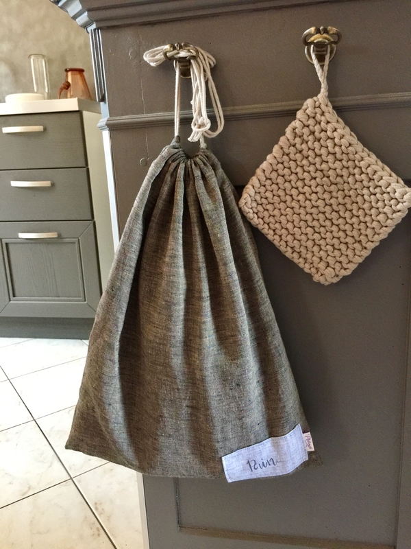 Patricia, Bread bag in French Kitchen - 100% linen