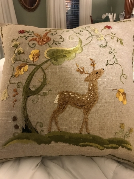 Mary, Love the rustic linen. This was a fun project .
Hand embroidered.