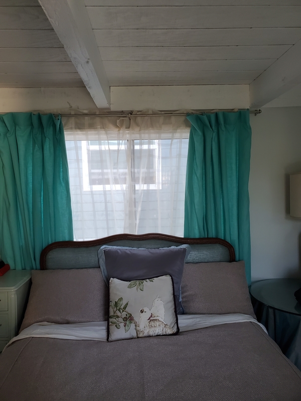 Cam, Linen was the perfect choice to make my little beach cottage feel elegant yet casual. The room is sm...