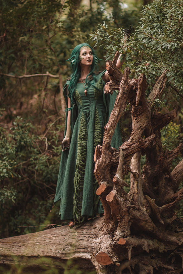Brigitte, This project was made to celebrate the beauty of Florida’s swamps. The dress is made with two differ...
