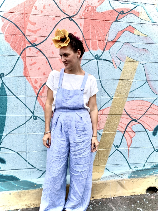 Caramiya, These self drafted overalls are made from a lightweight linen perfect for summer weather. I created...