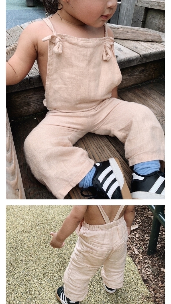 Kristine, Bebé &amp;amp; Bata: Overalls - I designed these with a relaxed fit, elastic waist and tie strap...