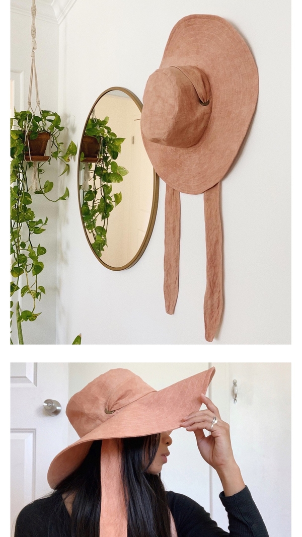 Kristine, A personal project based on a safari hat with wide brim, tie straps and grommets. I used IL019 BLEAC...