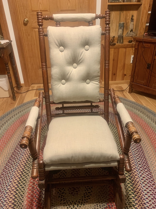 Doris, I did a restoration of a 1880s wooden rocking chair. I used the Rustic linen to help preserve and p...