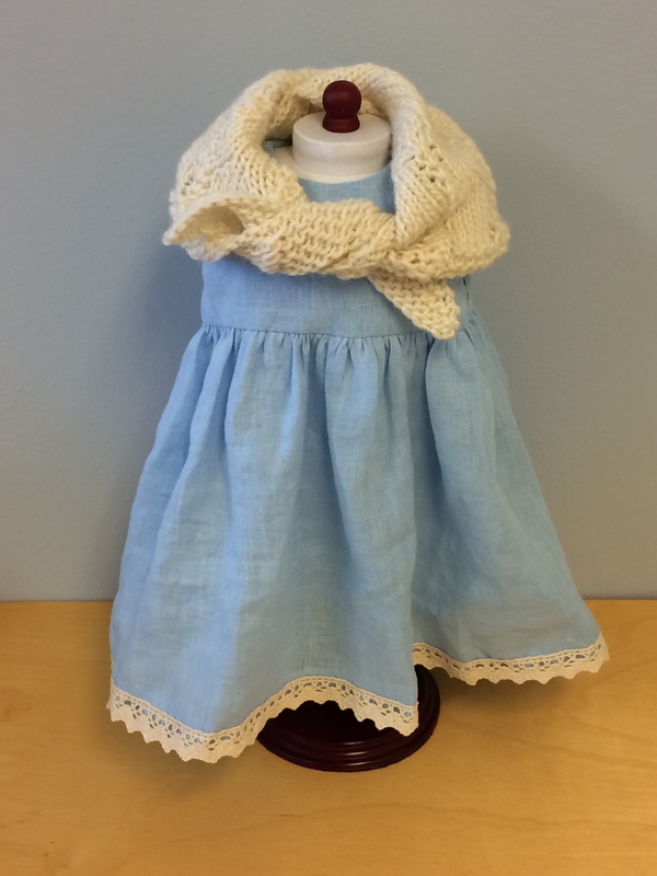Shawn, This 16-inch Waldorf doll dress is stitched from a pinafore design that I created for my handmade do...