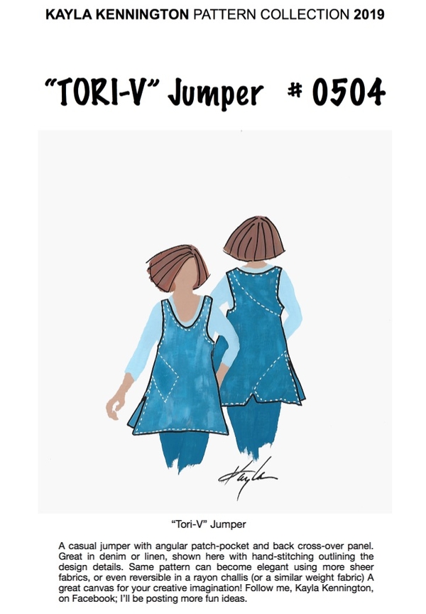 Kayla, This is my Tori-V jumper tunic pattern #0504 available from Kayla Kennington Pattern Collection Desi...