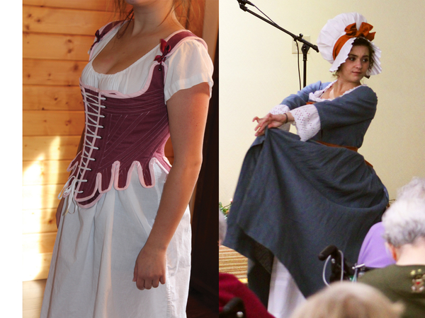 Suzi, We have group of women perform historic fashion shows to public for free.  Ensembles are deeply rese...
