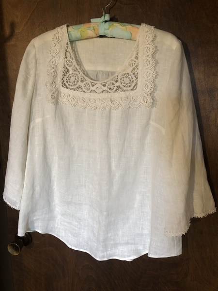 Alisa, Apparel: I was inspired by the PBS production of “Victoria” to make a blouse with lace. I used an an...