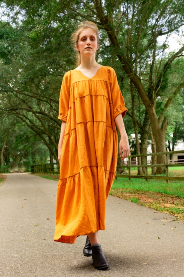 Becky  , Our Emma maxi dress is perfect for welcoming Fall! Made in Autumn Gold softened. We do this dress in...