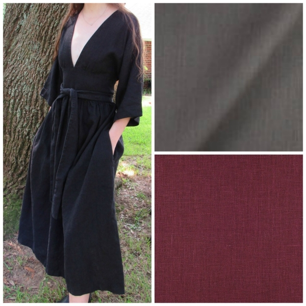 Becky  , Our Kimono style dress looks fabulous in ILD019 Black, Asphalt or Tawny Port. We offer it as a Made...
