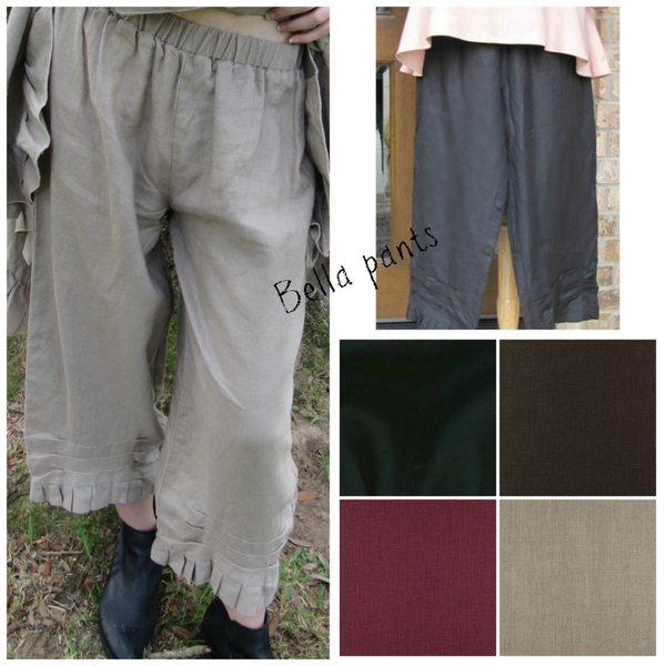 Becky  , Our Bella pants are a customer favorite (and mine as well:) made in any of these lovely Fabric-Store...