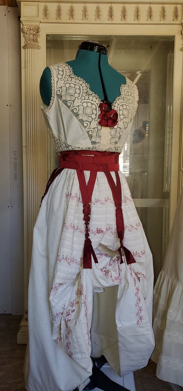 Sharon, Created by me for an upcoming 1880s movie.  All pieces are hand done.  Pieces include corset cover,...