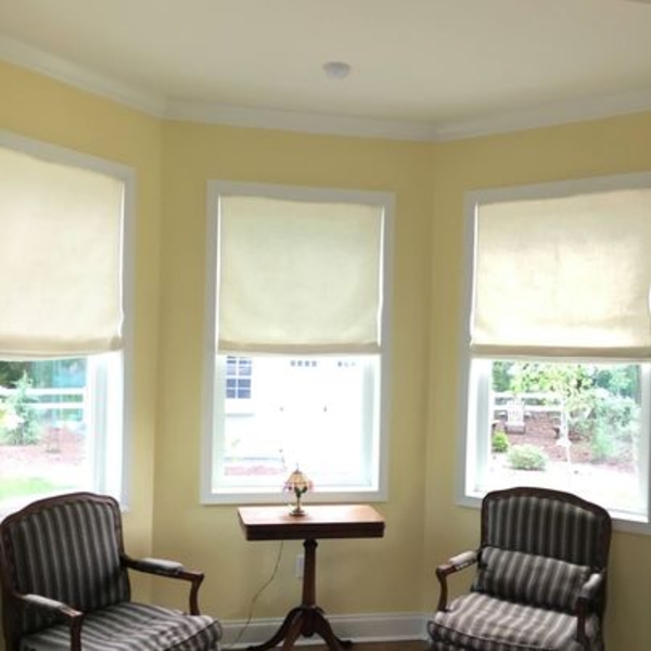 Margaret, Roman shades for mater bedroom