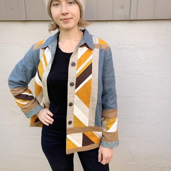 Johanna, My Paola Workwear Jacket embodies the Nature and Environment theme: the quilted patchwork colors are...