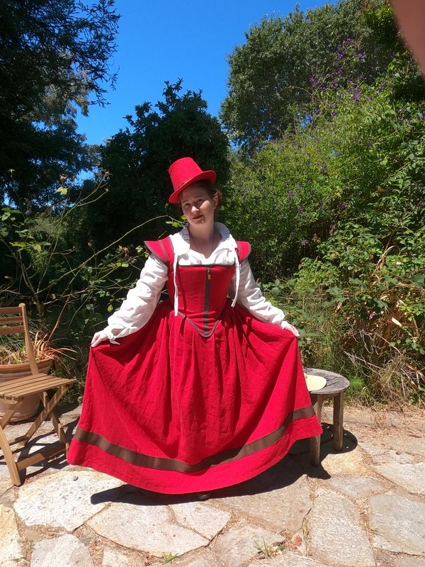 Rebecca, I decided to redo my Elizabethan/ Renaissance ensemble. It consists of chemise and partlette made fr...