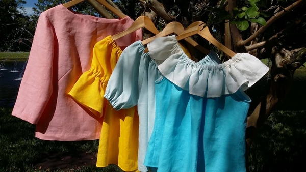 Patricia, Fun and easy wearing colorful linen tops.  The styles are relaxed, will fit all body types and can b...