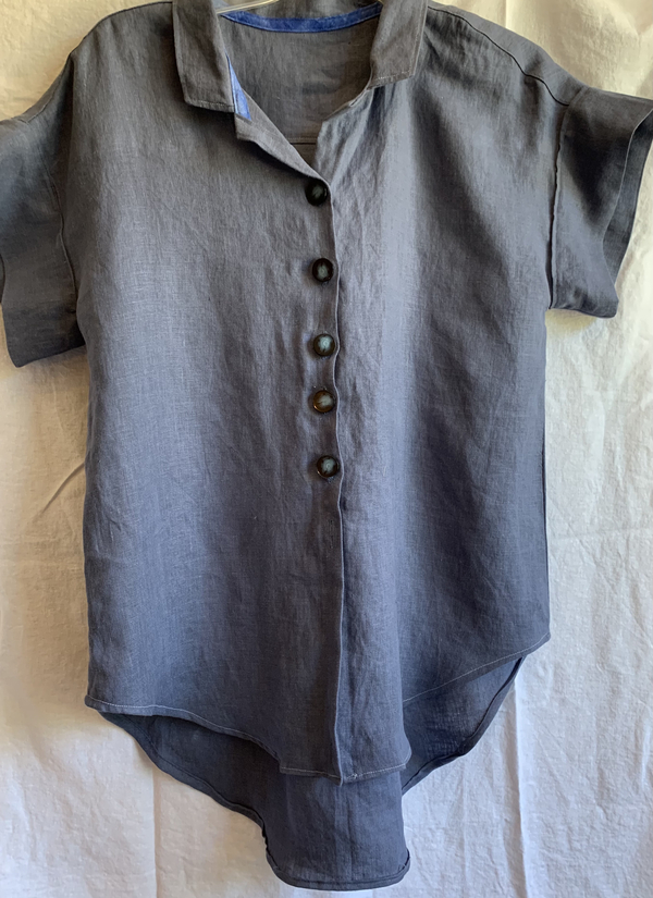 Christina, This is the Riva shirin Grey Mistt.Easy to make and fun to wear. Matching glass buttons and handdyed...
