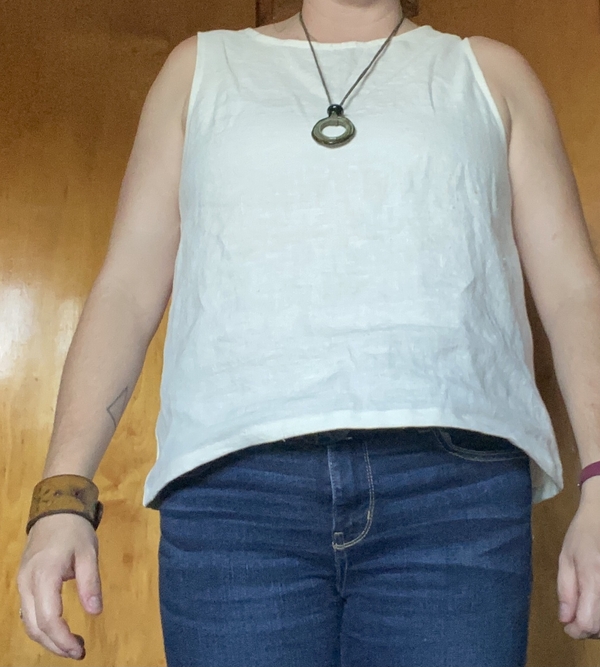 Tarina, Phoebe tank, first attempt. Will make some adjustments in the next one for a better fit. Love how it...