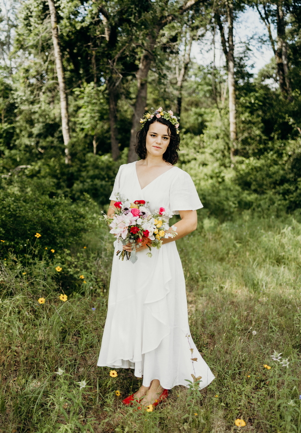 Vlinder, Spring 2021 wedding: Garden Party wrap dress. Bodice and skirt pattern Simplicity 8637; sleeve from...