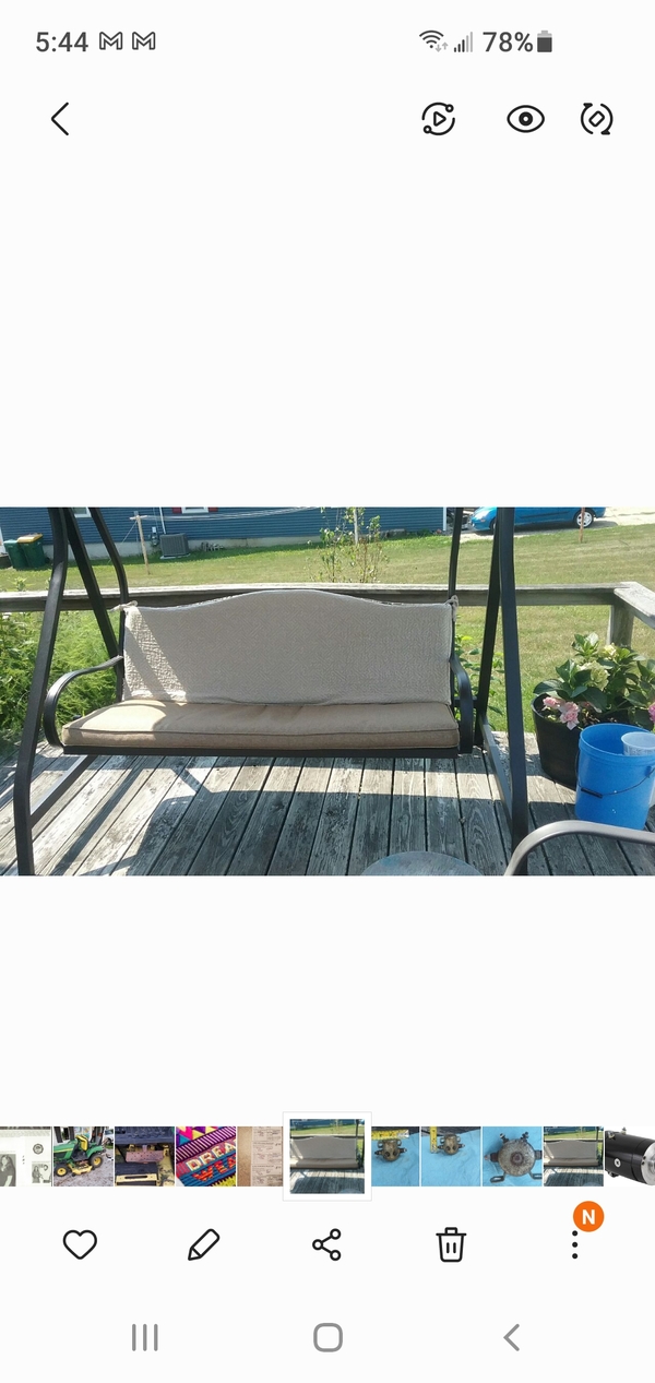 Char, My folks needed a thick soft back cushion for their new deck swing, after the Der Echo destroyed the...