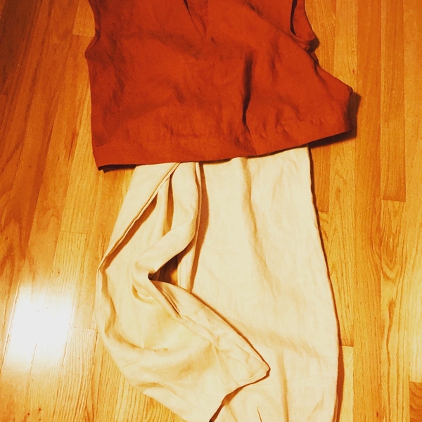 Diane, Both pieces I designed using medium weight linen..e drape is perfect for these fall pieces
