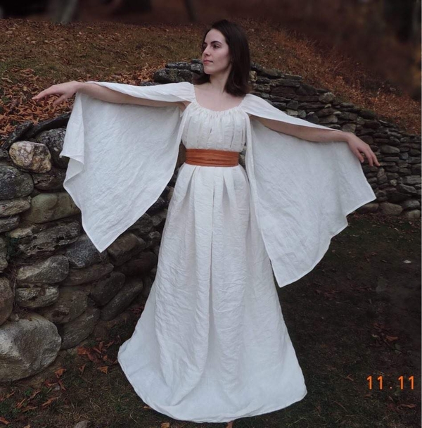 Ava, A dramatic yet simple fantasy costume, I let my imagination run wild on this one, creating an airy G...
