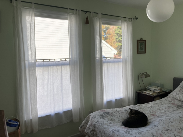Jeannette, Waking up to these linen curtains is a dream come true, and Monkey my cat agrees with me.
