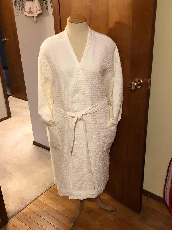 Paulette, Bathrobe for warmer weather.  Wanted one long enough for my 5’10” frame and large enough to cover me...