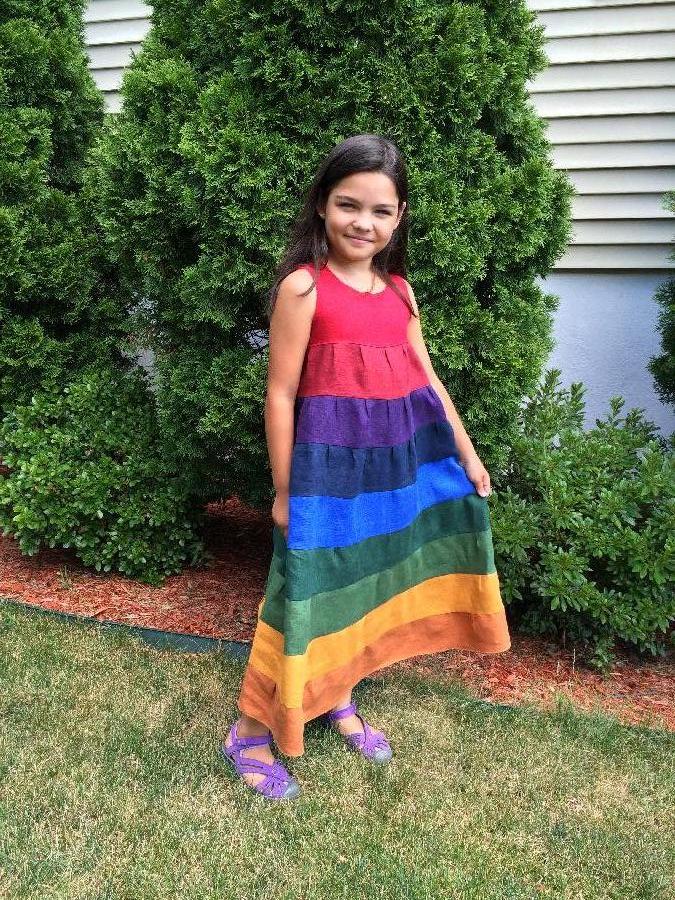 Maria, Linen dress for my girl. Sofya was so happy when she wore it. Very convenient, romantic!
I bought p...