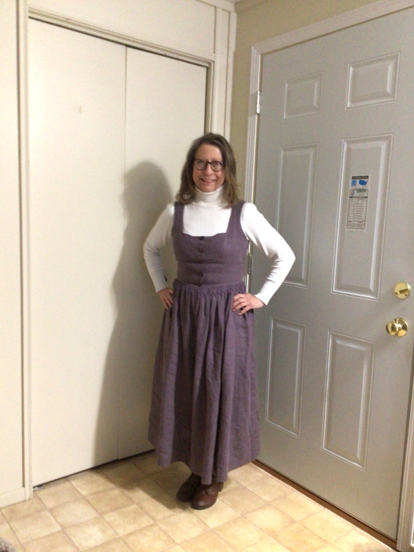 Lynn, Montana Grape linen. Folkwear Dirndle