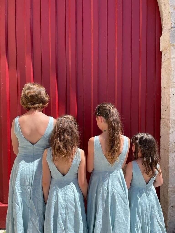 Susan, Granddaughters’ junior bridesmaids. They were a huge hit