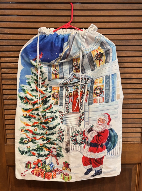 Craig, Santa needed a new toy bag and these tea towels fit the bill!