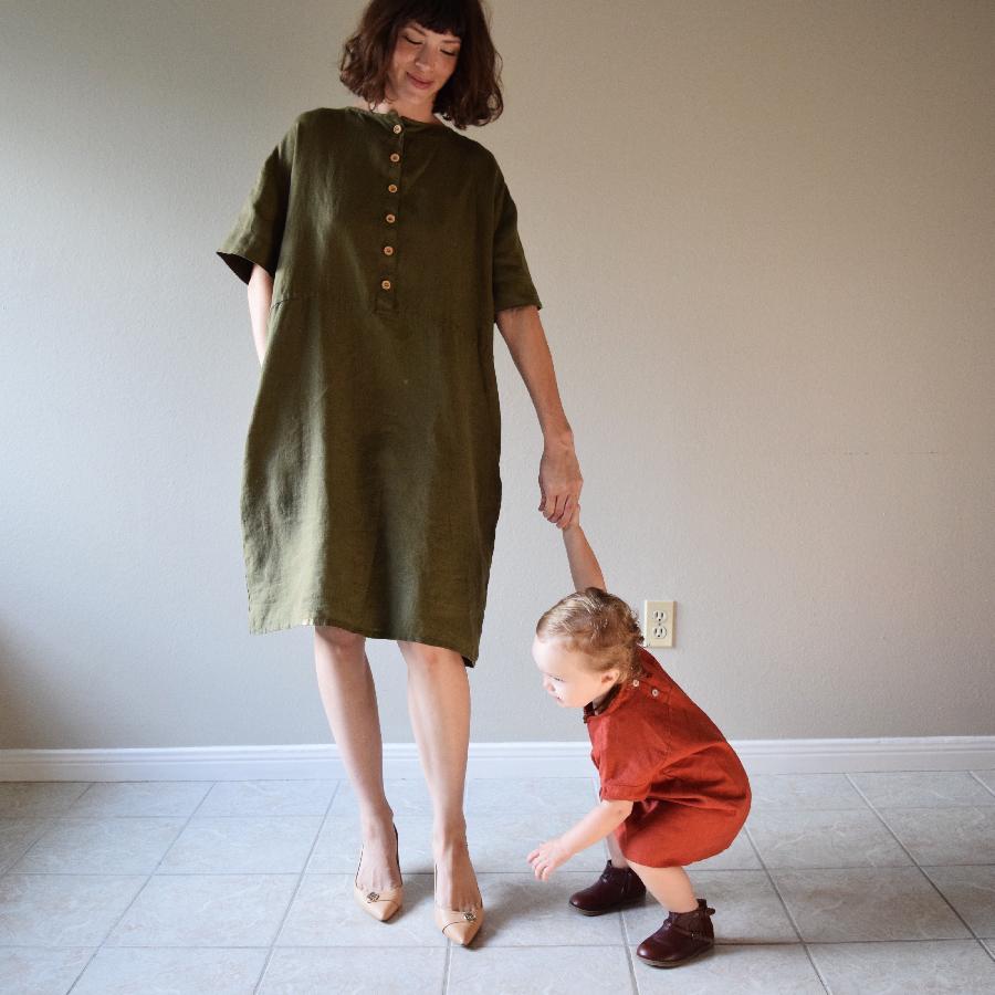 Randee, Dresses made w Olive + Sedona middle weight. www.etsy.com/shop/shieldsdesignhouse