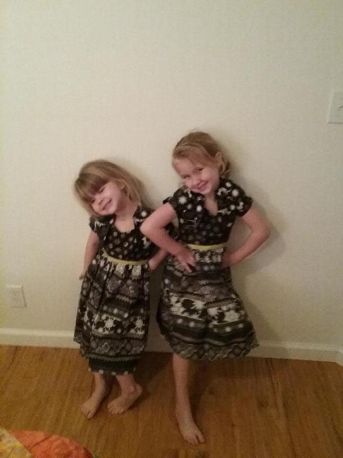 Janna, Christmas dresses for Lilian and Roselynn
