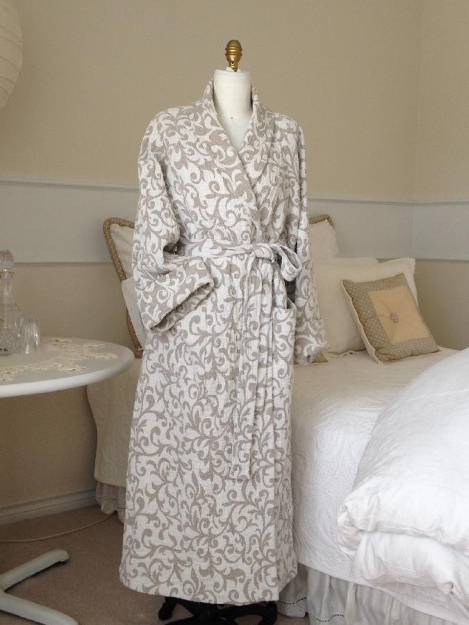 Penelope, Bathrobe made from beautiful canvas weight linen that was washed and dried five times before sewing...