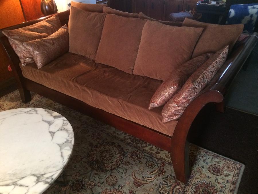 Jeff, The brown corduroy on this daybed worked in a well-lit room. In my new tiny apartment, it looks like...