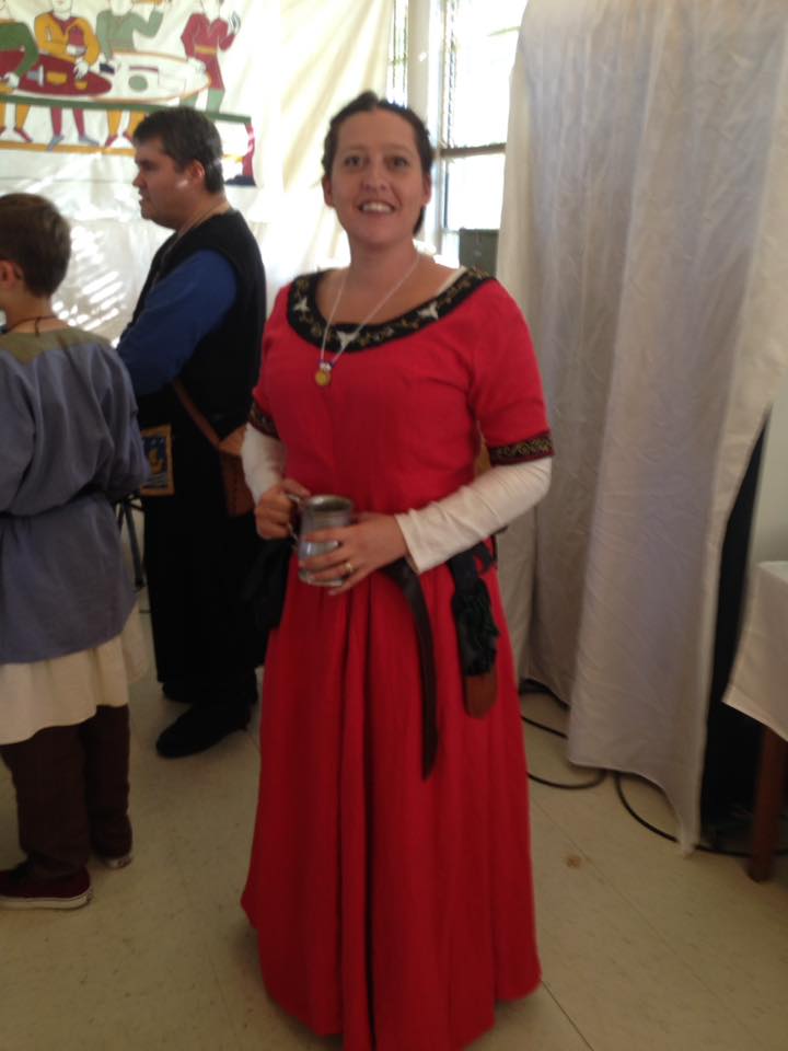 Valerie, 12th century linen dress. Underdress and dress are 100% linen. Handmade embroidery. My first real dr...