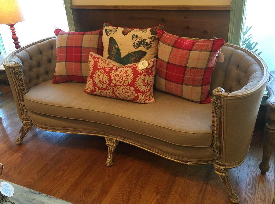 Samantha, 1920s Couch Reupholstered In Natural Linen by Samantha Gale Designs
Owner/Designer Samantha Thomas...