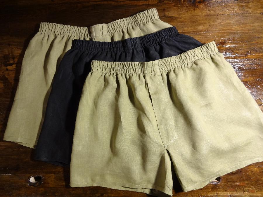 Kira, Boxer Shorts in 100% Lightweight Linen. Simple and functional. All seams turned inside out to remove...